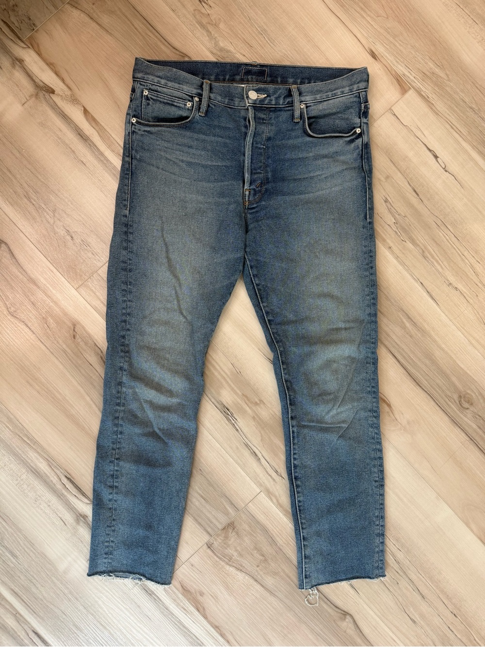 Mother Slim Fit Blue Jeans